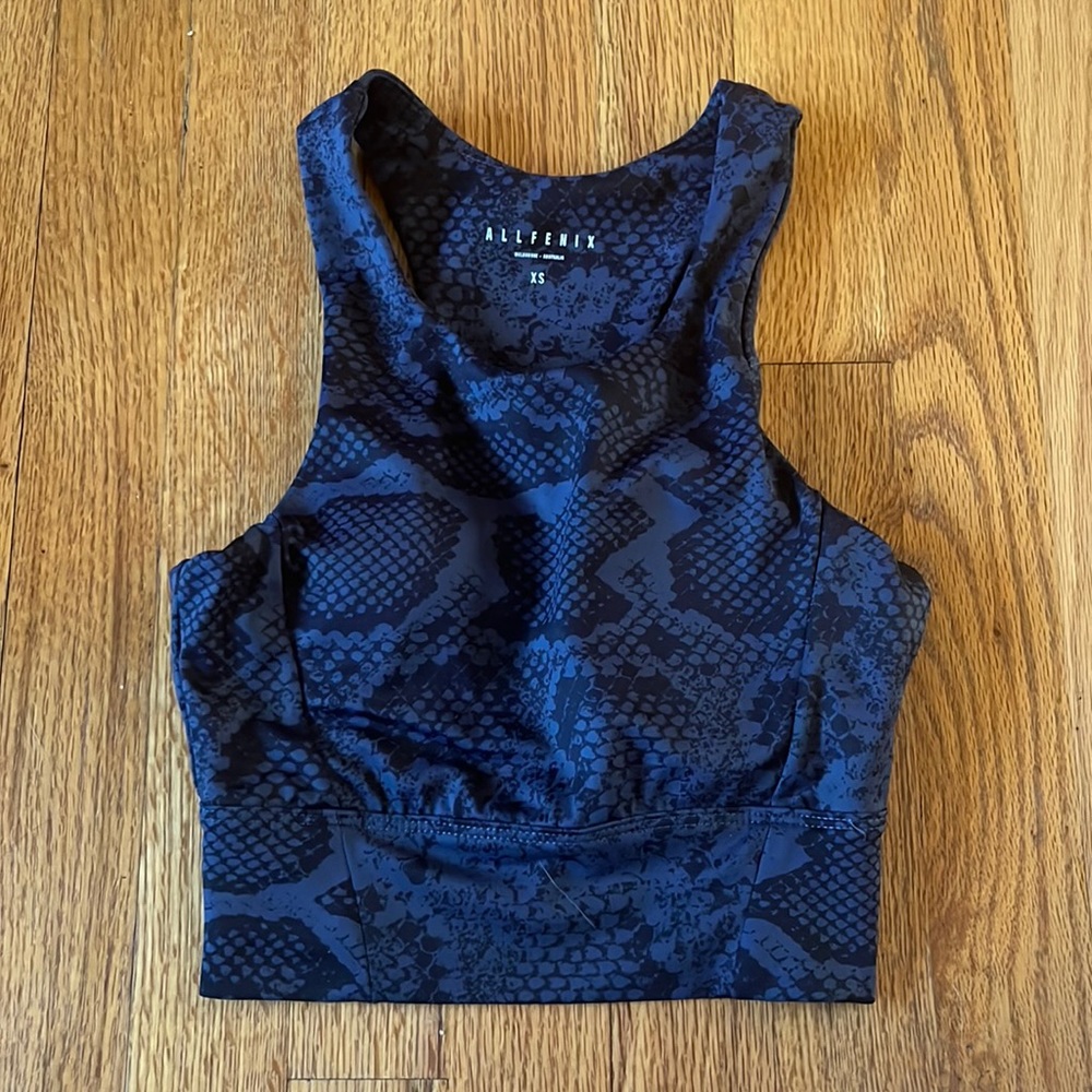 Allfenix sports tank- XS. navy blue and black. worn twice